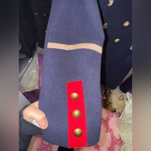 Gucci Navy Double Breasted Coat - Picture 3 of 12